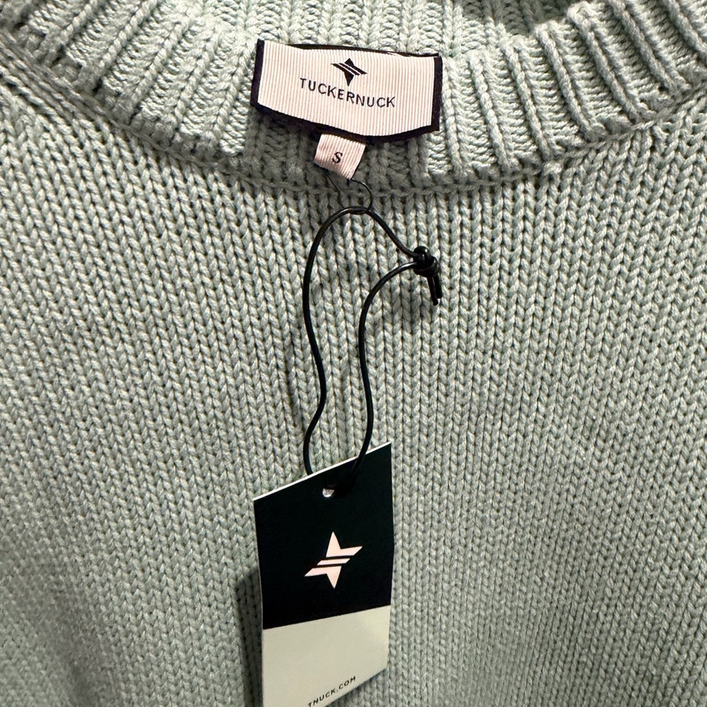Tuckernuck Mint Green Knit Sweater Size Small - Picture 6 of 12